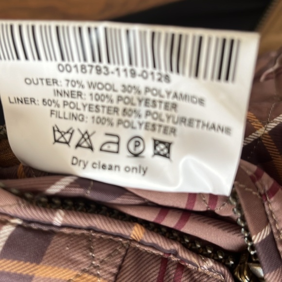 Barbour Wool Newmarket winter coat size 12 US - Picture 13 of 16